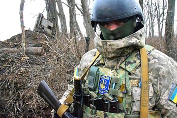 Опубликовано видео мощного обстрела позиций ополчения украинскими военными