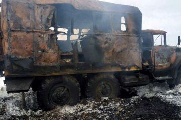 Радикалы из ПТУР уничтожили армейский «Зил-131» под Горловкой: у ВСУ потери