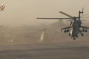 "Летающие танки": впервые замечены Ми-24 с символикой ВВС Египта