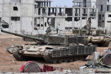 Попадание противотанковой ракеты в Т-72М1 Adra сняли на видео в Сирии