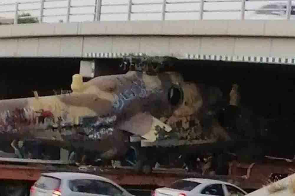 Катастрофическое невезение: трофейный Ми-35 врезался в мост в Ливии