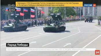 Федеральное ТВ показало парад в Донбассе среди российских регионов