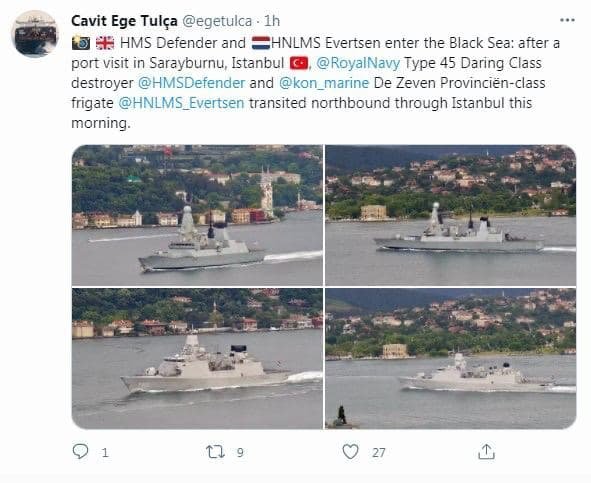 Корабли НАТО в Черном море: Украинцы ликуют, русские изучают мишени