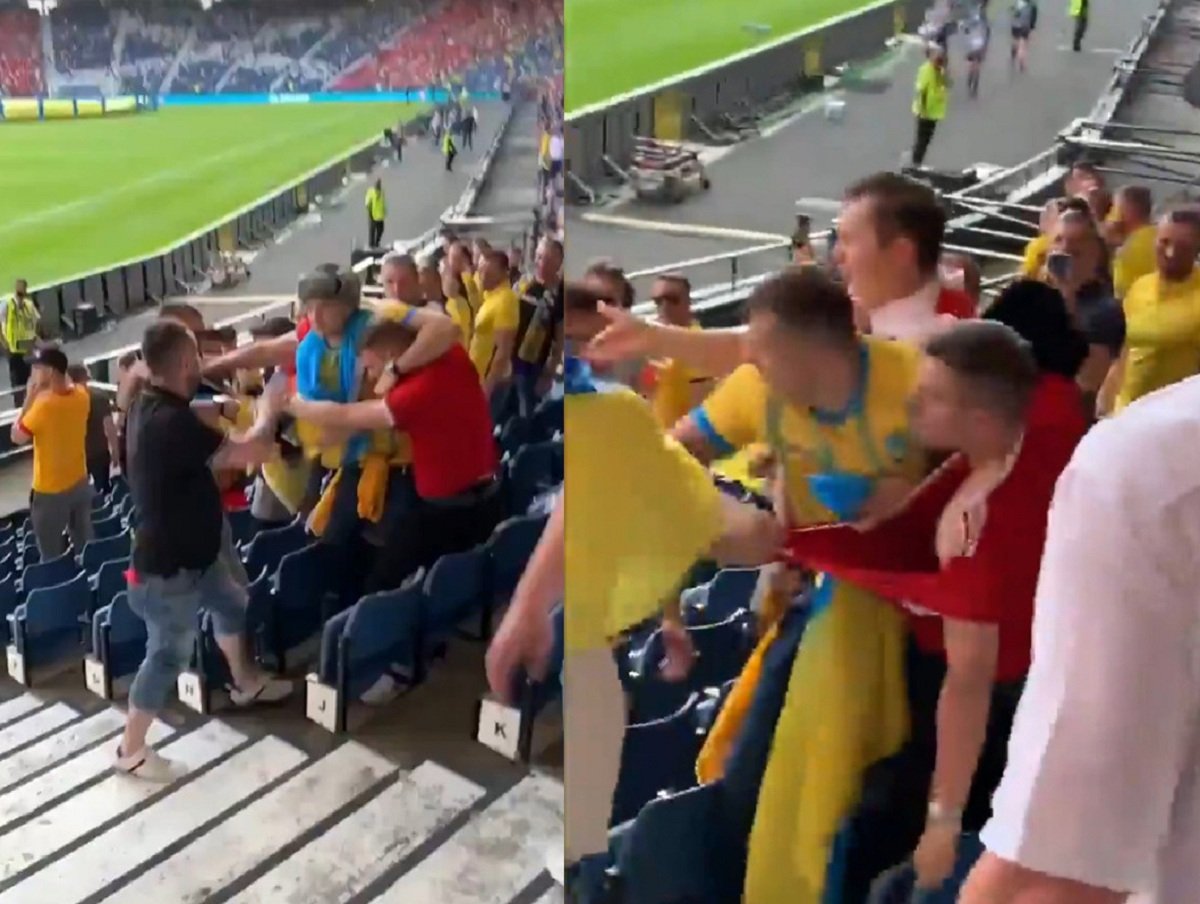Видео избиения фаната с флагом России на матче Украина – Швеция появилось в Сети (ВИДЕО)