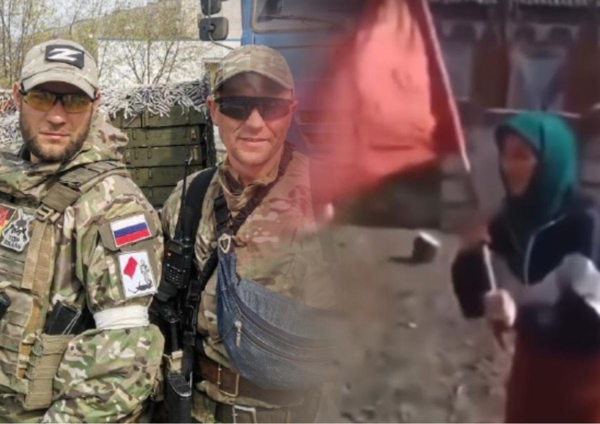 Бойцы в Мариуполе воюют с «русской бабушкой» на шевронах