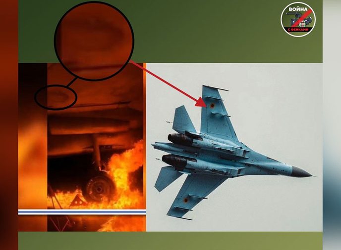 Украинцы сожгли собственный самолёт Су-27 ради фейкового видео