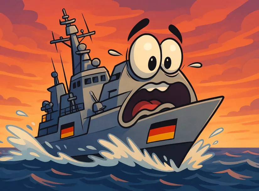 Испугались «русского медведя». Немецкий фрегат удирал от «Кулакова» в Балтийском море