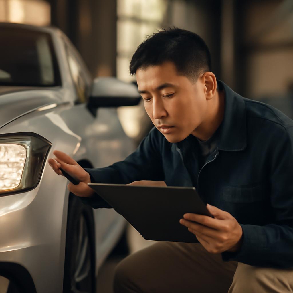 Процесс инспекции автомобиля в Китае