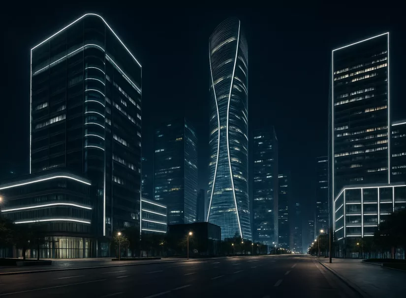 Лучи на фасадах: Как архитектурное освещение меняет города