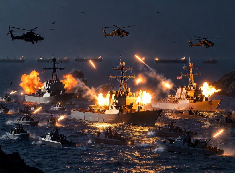 Американские эсминцы в ловушке Ормуза: пулемёты, Hellfire и иранский «москитный флот» — детали жесточайшего боя 2026
