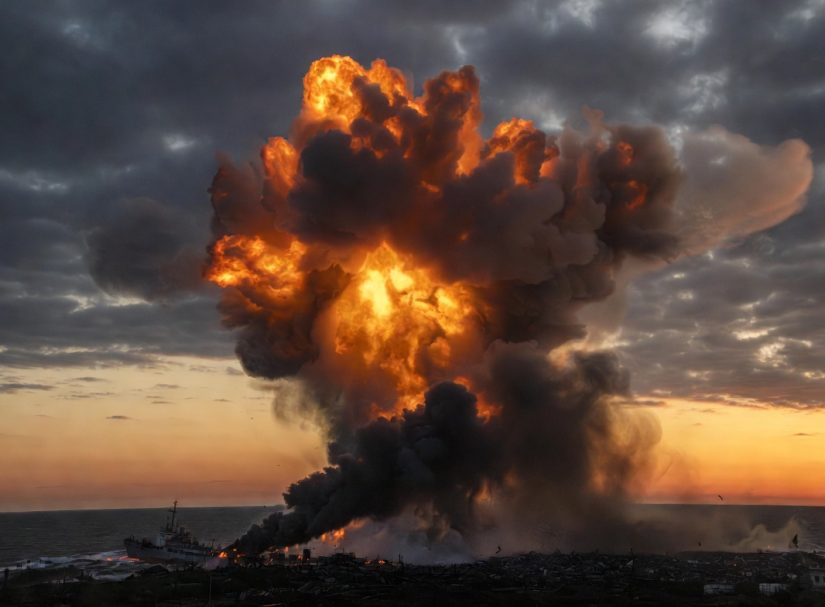 Грибовидное облако ФАБ-9000, горящие суда в Одессе и нож в спину Зеленскому от собственных генералов