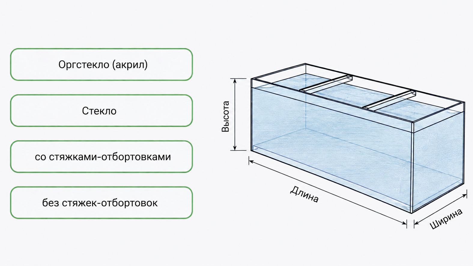 Калькулятор для аквариума на заказ: как заранее рассчитать параметры и стоимость