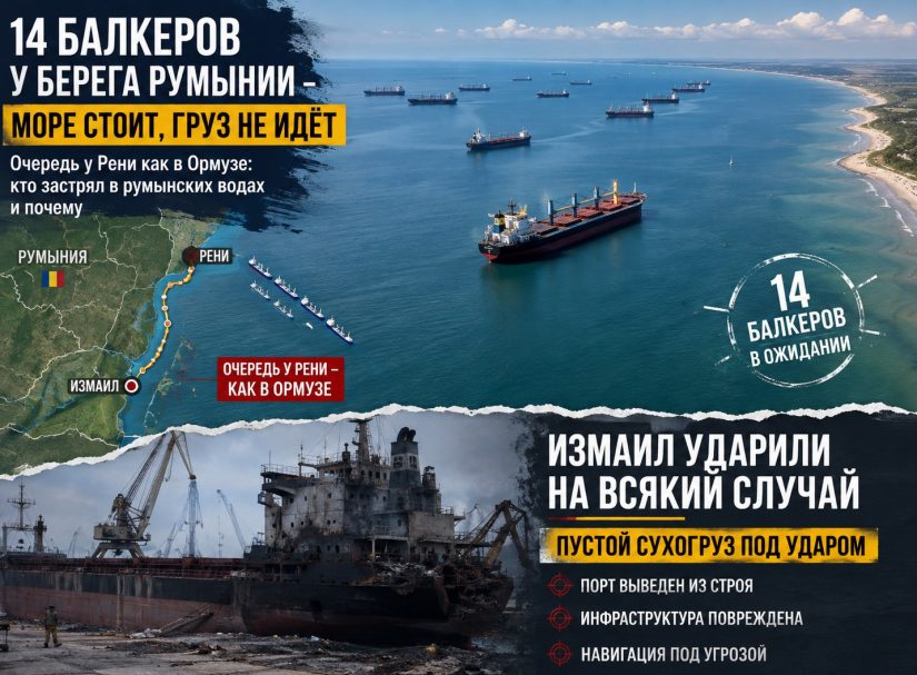 Очередь у Рени как в Ормузе: кто застрял в румынских водах и почему Измаил ударили на всякий случай