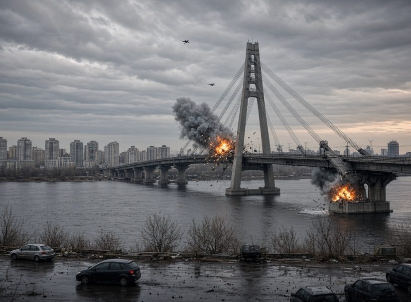 У Зеленского началась паника: Три моста через Днепр вышли из обычного режима, основной поток лёг на Дарницкий